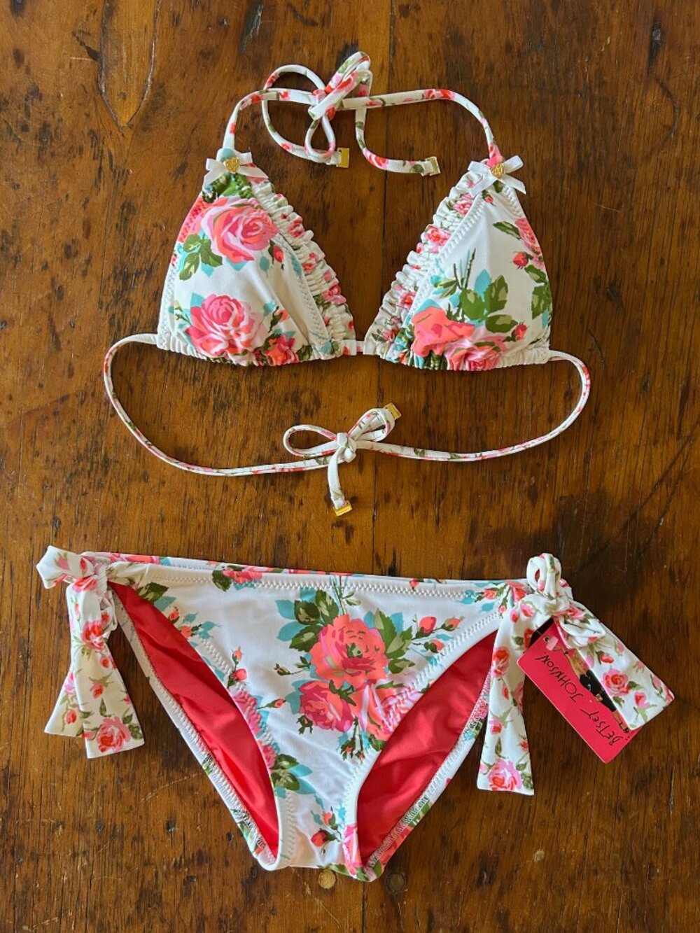 Vintage Y2K Betsey Johnson Floral Bikini Set